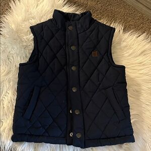 Janie and Jack Navy Quilted Vest - Dark Navy